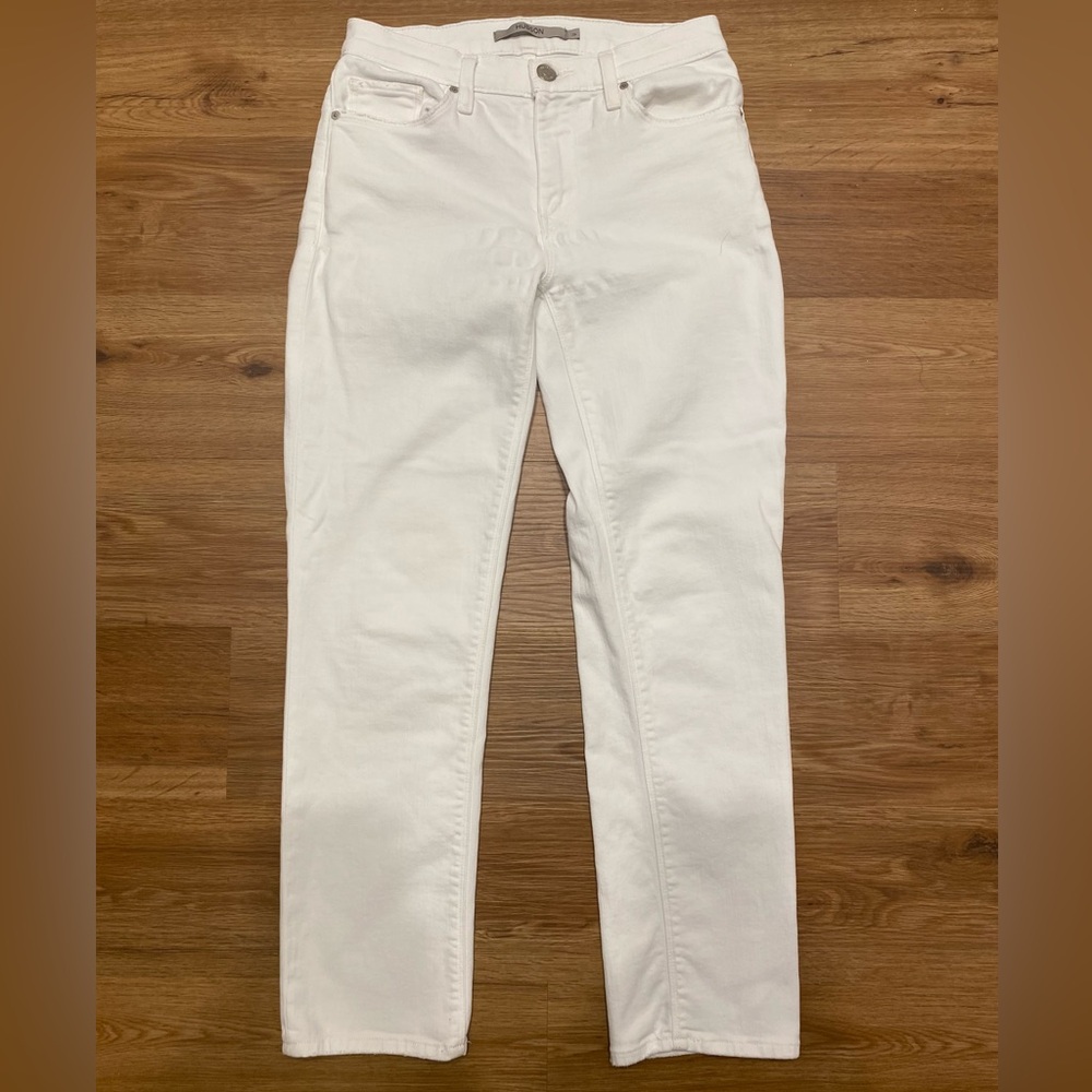Hudson Jeans White Straight Leg Denim